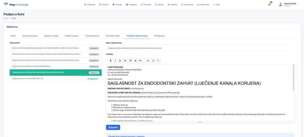 Predlošci dokumenata